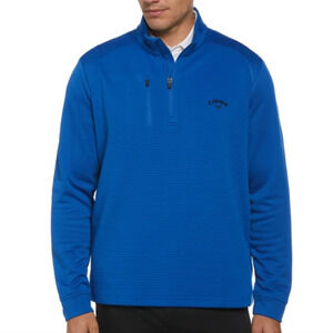 NWT Callaway Men's Textured Stripe 1/4 Zip Golf Pullover Sweater S